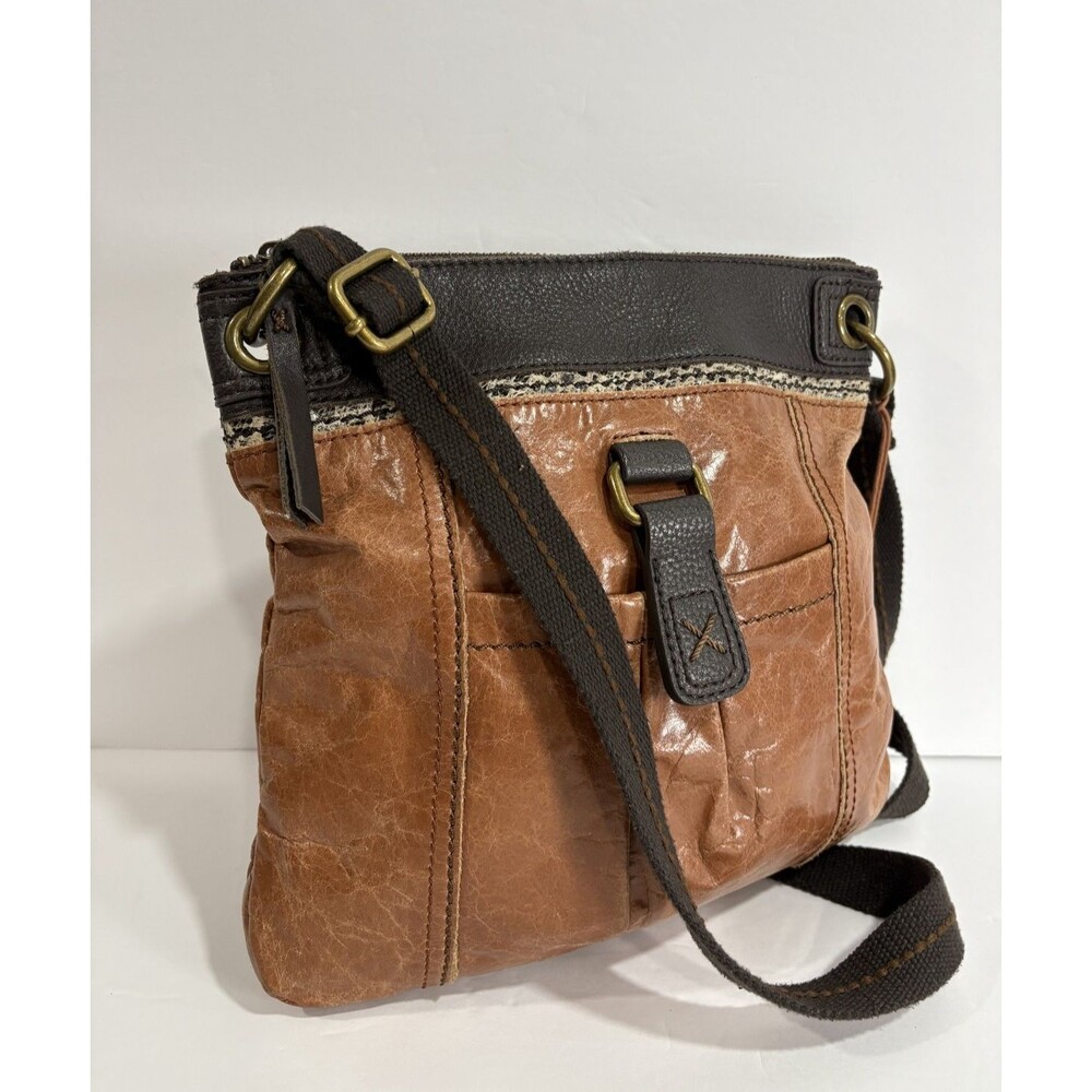 The Sak Kendra Crossbody Purse Distressed Leather Brown Boho Shoulder Bag
